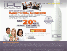 Tablet Screenshot of magicanesthesia.com
